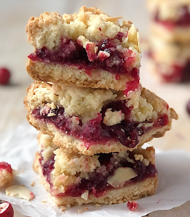 Cranberry Raspberry Bars (4 per order)