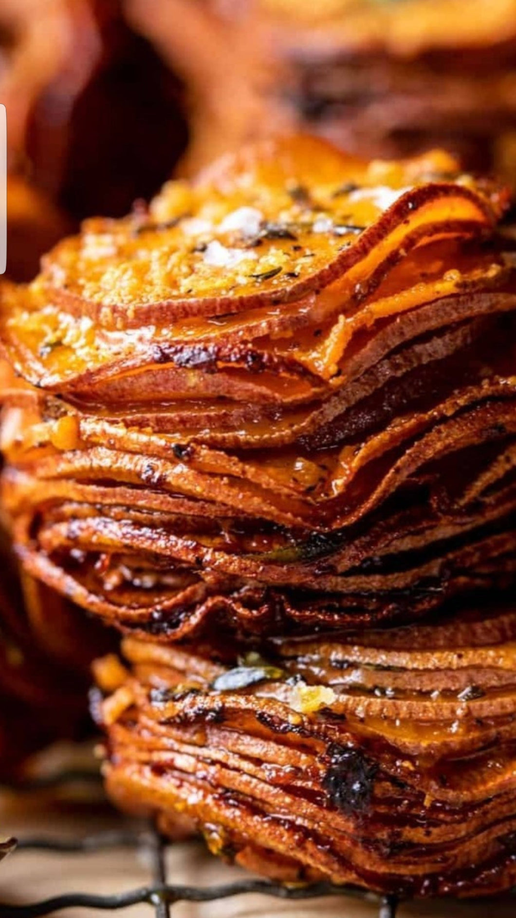 Crispy Orange Thyme Sweet Potato with Parmesan (Vegetarian) 4 Stacks