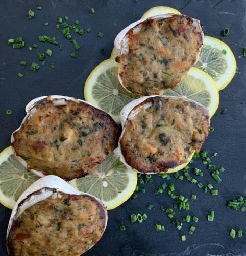 Baked Stuffed Clams -Lots of Hand Chopped Local Clams & 