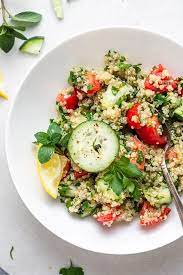 Quinoa “Tabouli”  - Lots of Organic Parsley + Mint, Cucumbers & Tomatoes · Touched with Light Lemony Dressing   (quart)