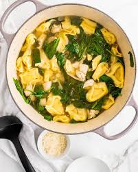 Chicken Tortellini Soup · Parmesan Chicken Consommé, Tortellini, Spring Greens (quart)
