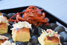 Load image into Gallery viewer, Little Lobster Rolls with Chiffonade of Green Thumb Lettuce; Potato Bun (dozen)
