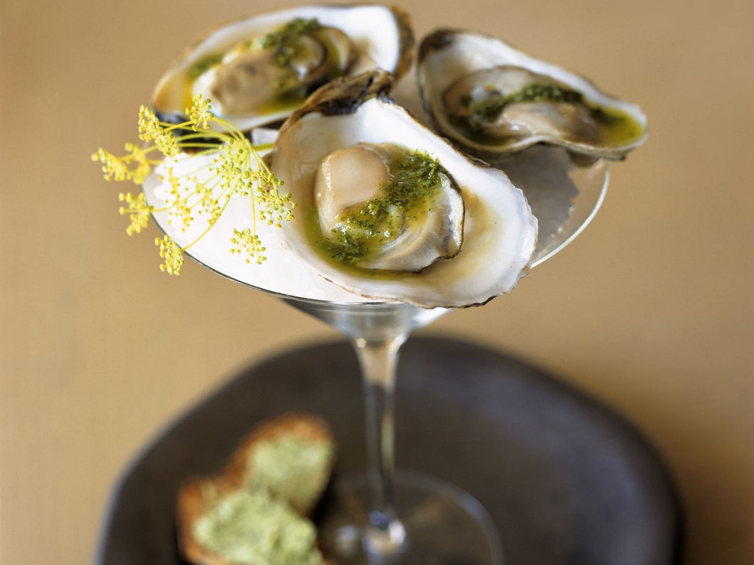 North Fork Roast Oysters with Lemon Butter, Spinach & Parmesan (dozen)