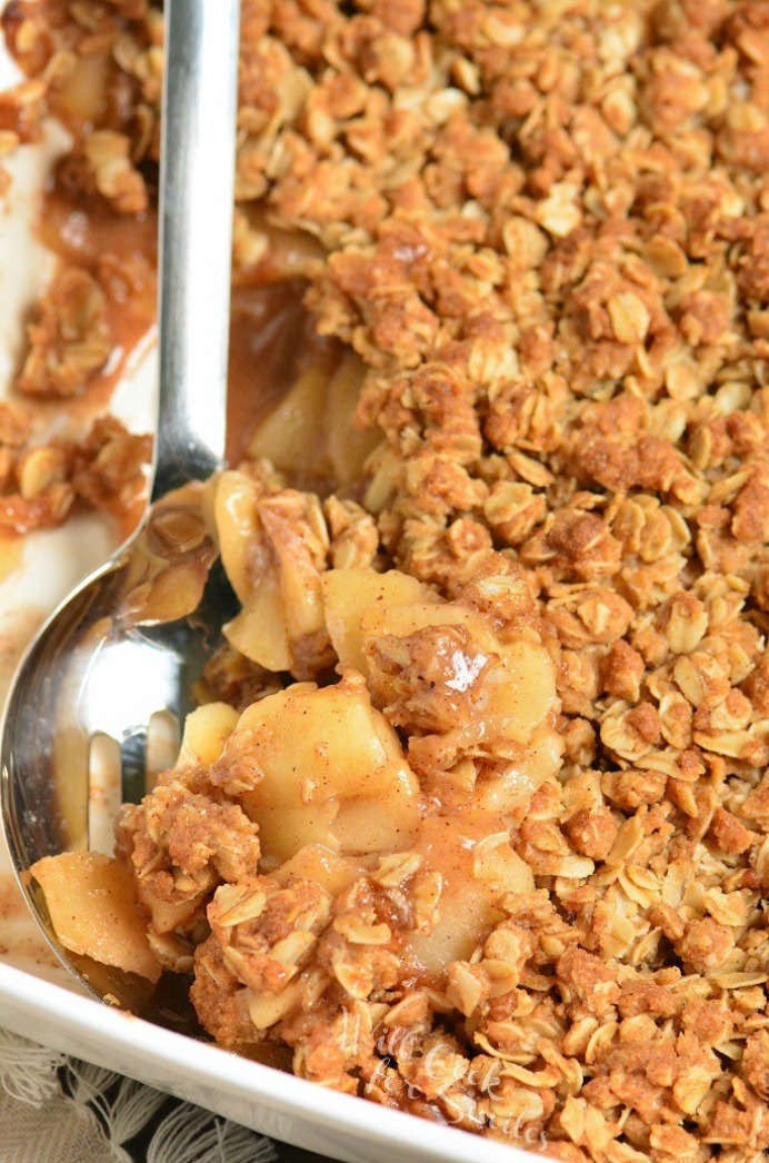 Milk Pail Honey Apple Crisp with Cranberry Rolled Oat Streusel - Vegan / GF