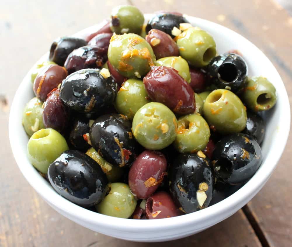 Medley of Spiced Marinated Olives  Vegan / GF -  (1/2 pint)