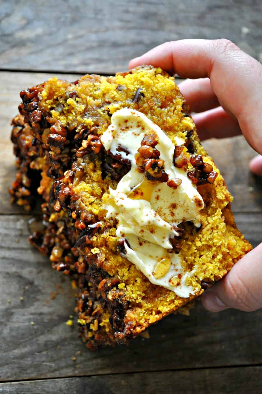 Vegan Pumpkin Pecan Pie Tea Bread (Serves 6)