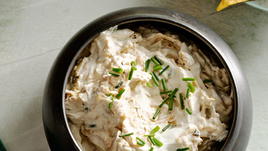 Creamy, Crunchy Roasted Shallot Dip · The Perfect Dip to our Chip