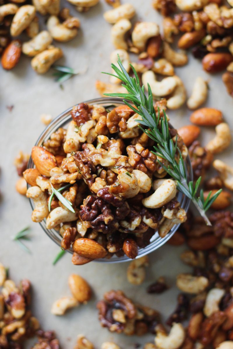 Organic Mixed Spiced Nuts - Sugar and Spice or Rosemary Walnut · GF (1/2 pint)