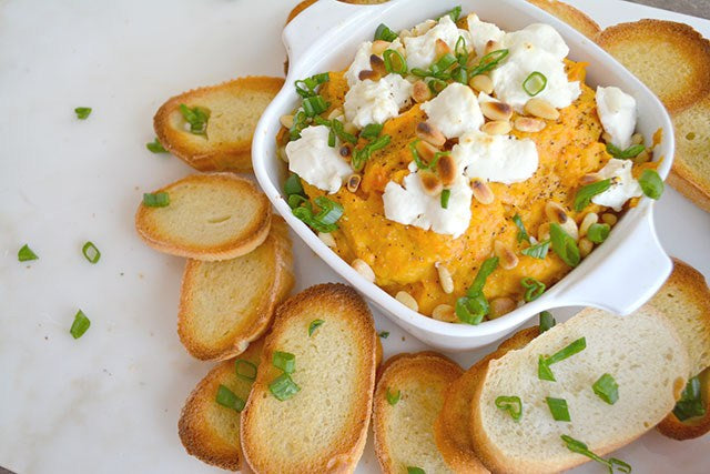 Kabocha Squash & Goat Cheese Spread - Crostini - Vegetarian - (pint)